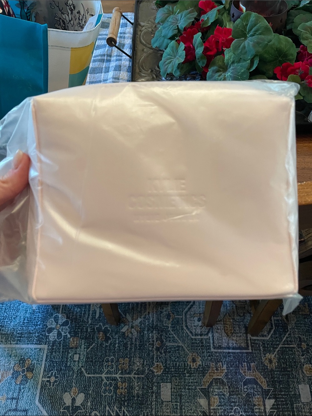Kylie Cosmetics Blush Pink Glossy Makeup Bag